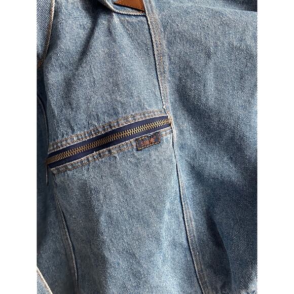 Vintage 80s slouchy denim crossbody handbag/purse tote Classic All Seasons - Picture 9 of 10